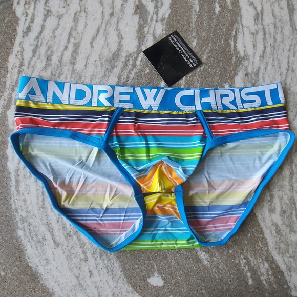 Andrew Christian Other - Andrew Christian Men's Avalon Stripe Brief Underwear Naked New Size Medium